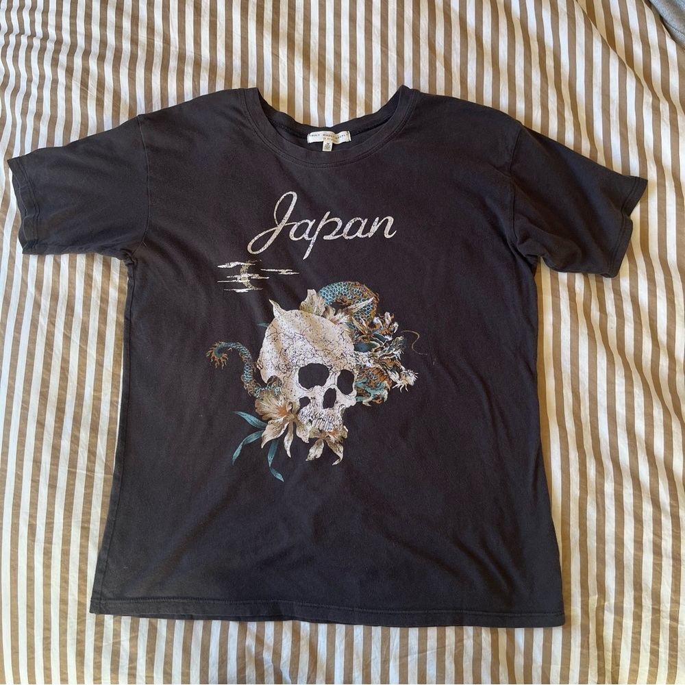 Truly Madly Deeply Black Skull Graphic Kids Tee